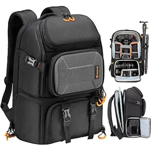 Pro Camera Backpack Large Camera Bag with Laptop Compartment Tripod Holder - Picture 7 of 7